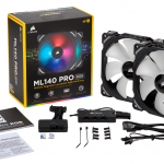 Corsair ML140 PRO 140mm Magnetic Leviation High Static Pressure Fan Twin Pack with Lighting Node